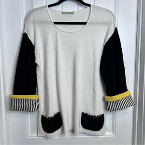 Margaret Winters Colorblocked Sweater. Size Large.